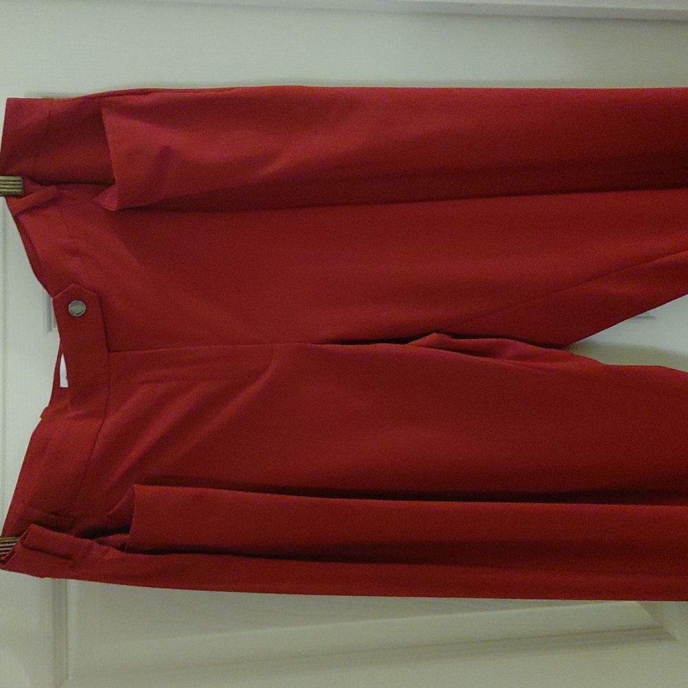 NWT Calvin Klein Red Slacks Size 16W Modern Fit - Picture 3 of 6